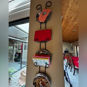 Metal letter and/or plate holder for decorative statement in kitchen